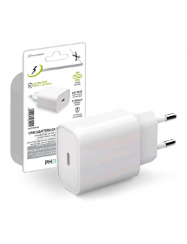 CARICABATTERIA DA RETE FAST CHARGE USB-C 20W TECHMADE