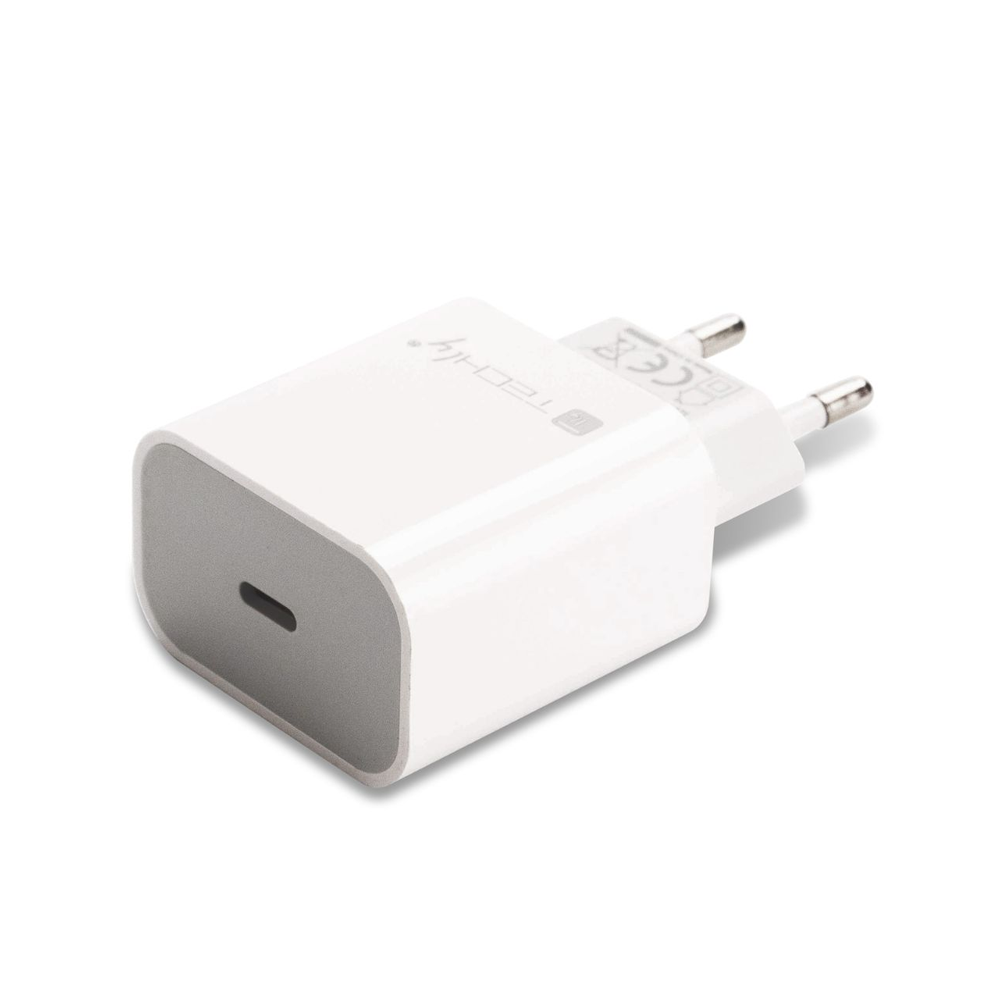 CARICABATTERIA DA RETE FAST CHARGE USB-C 20W TECHMADE